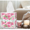 Watercolor Peonies Tissue Box - LIFESTYLE