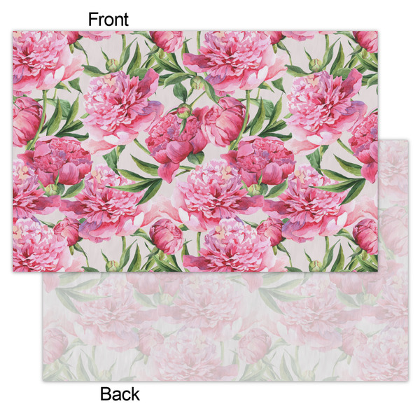 Watercolor Peonies Tissue Paper - Heavyweight - Small - Front & Back