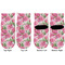 Watercolor Peonies Toddler Ankle Socks - Double Pair - Front and Back - Apvl