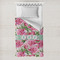 Watercolor Peonies Toddler Duvet Cover w/ Multiple Names