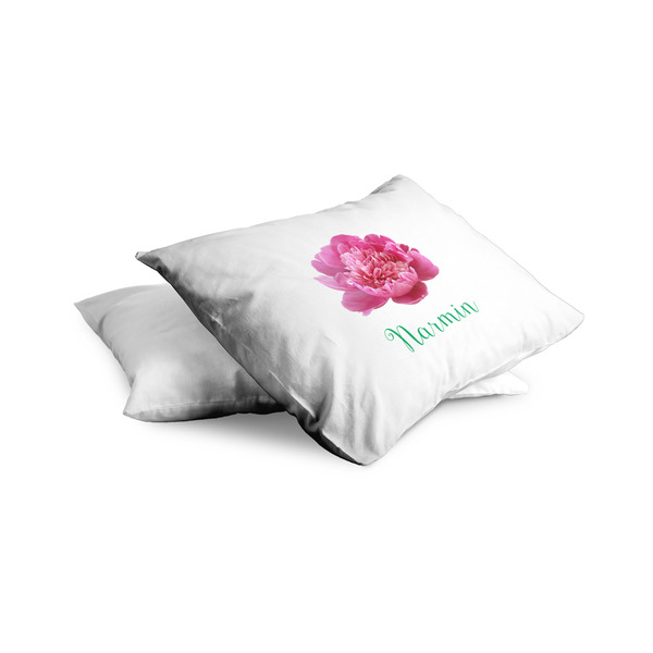 Watercolor Peonies Toddler Pillow Case - TWO (partial print)