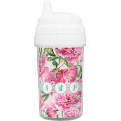 Watercolor Peonies Sippy Cup (Personalized)