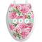 Watercolor Peonies Toilet Seat Decal - Elongated (Personalized)