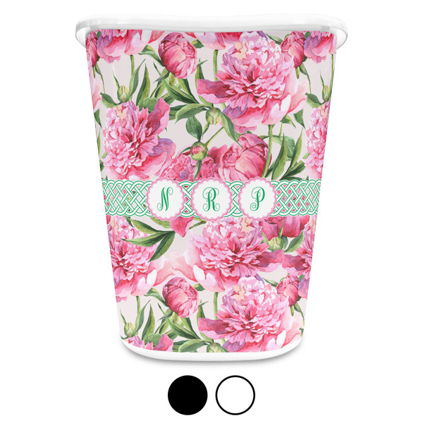 Watercolor Peonies Trash Can Aggregate