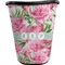 Watercolor Peonies Waste Basket - Single Sided (Black) (Personalized)