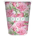 Watercolor Peonies Waste Basket (Personalized)