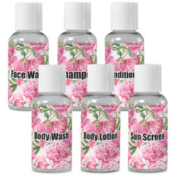 Watercolor Peonies Travel Bottles (Personalized)