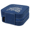 Watercolor Peonies Travel Jewelry Boxes - Leather - Navy Blue - View from Rear