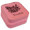 Watercolor Peonies Travel Jewelry Boxes - Leather - Pink - Angled View