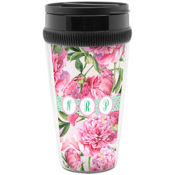 Watercolor Peonies Acrylic Travel Mug without Handle (Personalized)