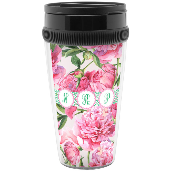 Custom Watercolor Peonies Acrylic Travel Mug without Handle (Personalized)