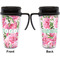 Watercolor Peonies Travel Mug with Black Handle - Approval