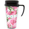 Watercolor Peonies Acrylic Travel Mug with Handle (Personalized)