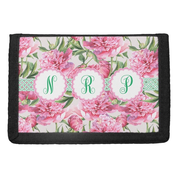 Custom Watercolor Peonies Trifold Wallet (Personalized)