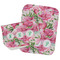 Watercolor Peonies Two Rectangle Burp Cloths - Open & Folded
