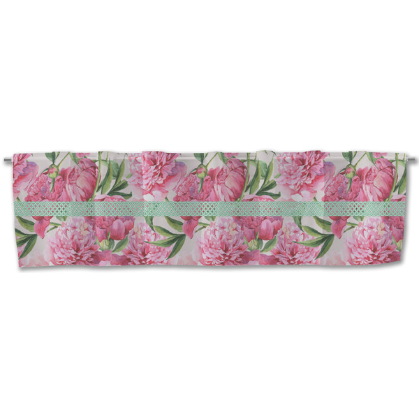 Watercolor Peonies Valance - Front