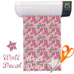 Watercolor Peonies Vinyl Sheet (Re-position-able)