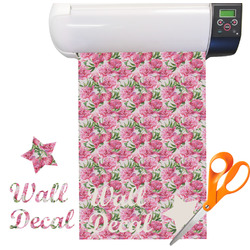 Watercolor Peonies Vinyl Sheet (Re-position-able)