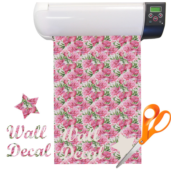 Custom Watercolor Peonies Vinyl Sheet (Re-position-able)