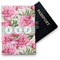 Watercolor Peonies Vinyl Passport Holder (Personalized)