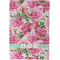 Watercolor Peonies Waffle Weave Towel - Full Color Print - Approval Image