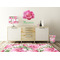 Watercolor Peonies Wall Graphic Decal Wooden Desk
