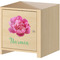 Watercolor Peonies Wall Graphic on Wooden Cabinet