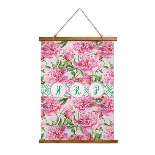 Custom Watercolor Peonies Wall Hanging Tapestry - Tall (Personalized)