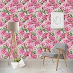 Watercolor Peonies Wallpaper & Surface Covering (Water Activated - Removable)