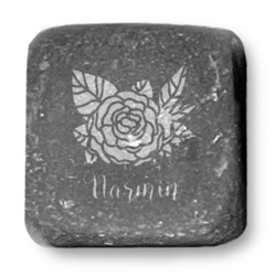 Watercolor Peonies Whiskey Stone Set (Personalized)
