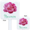Watercolor Peonies White Plastic Stir Stick - Double Sided - Approval