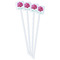 Watercolor Peonies White Plastic Stir Stick - Double Sided - Square - Front