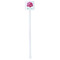 Watercolor Peonies White Plastic Stir Stick - Double Sided - Square - Single Stick