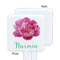 Watercolor Peonies White Plastic Stir Stick - Single Sided - Square - Approval