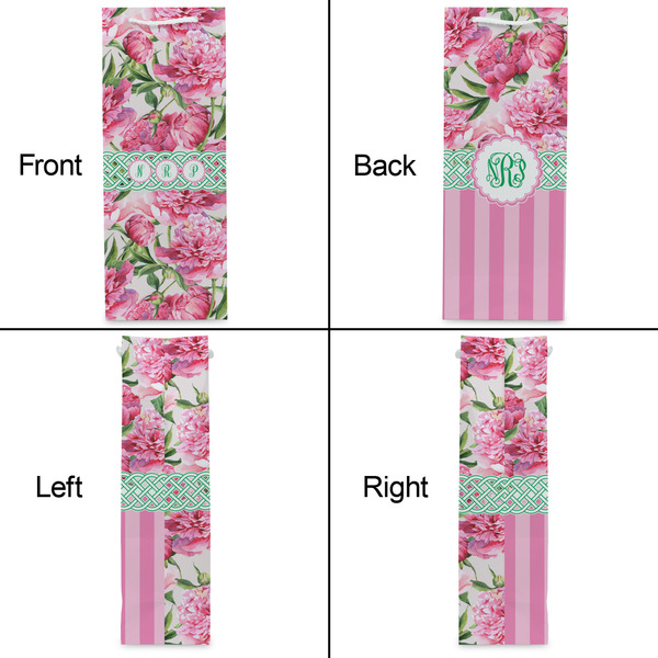 Watercolor Peonies Wine Gift Bag - Gloss - Approval
