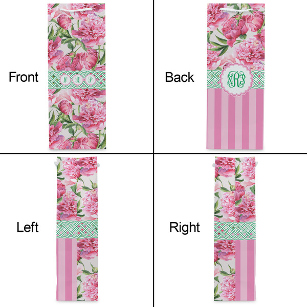 Watercolor Peonies Wine Gift Bag - Matte - Approval