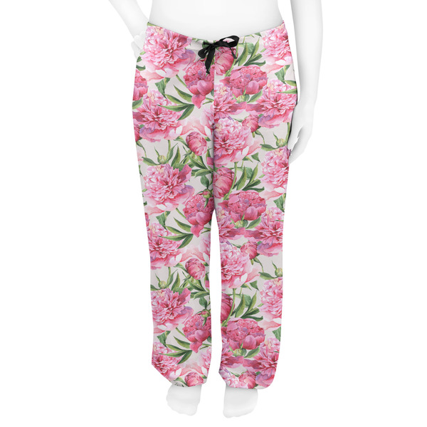 Watercolor Peonies Women's Pj on model - Front
