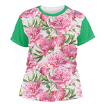 Watercolor Peonies Women's Crew T-Shirt - 2X Large