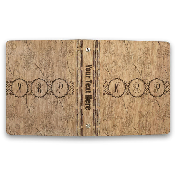 Watercolor Peonies Wood 3-Ring Binders - 1" Half-Letter - Approval