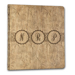 Watercolor Peonies Wood 3-Ring Binder - 1" Letter Size (Personalized)