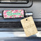 Watercolor Peonies Wood Luggage Tags - Rectangle - Lifestyle