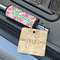 Watercolor Peonies Wood Luggage Tags - Square - Lifestyle