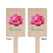 Watercolor Peonies Wooden 6.25" Stir Stick - Rectangular - Double Sided - Front & Back