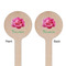 Watercolor Peonies Wooden 6" Stir Stick - Round - Double Sided - Front & Back