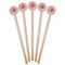 Watercolor Peonies Wooden 6" Stir Stick - Round - Fan View