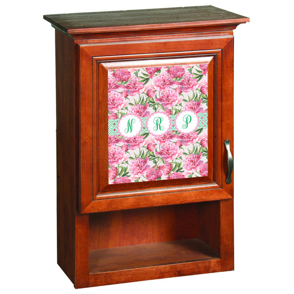 Watercolor Peonies Wooden Cabinet Decal (Medium)