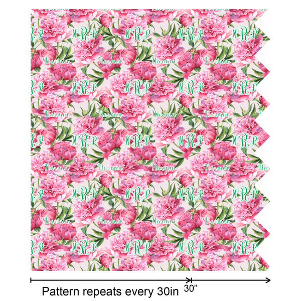 Watercolor Peonies Wrapping Paper Roll - Matte - Partial Roll