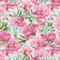 Watercolor Peonies Wrapping Paper Square