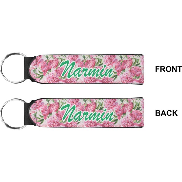 Watercolor Peonies Wristlet (Front + Back)