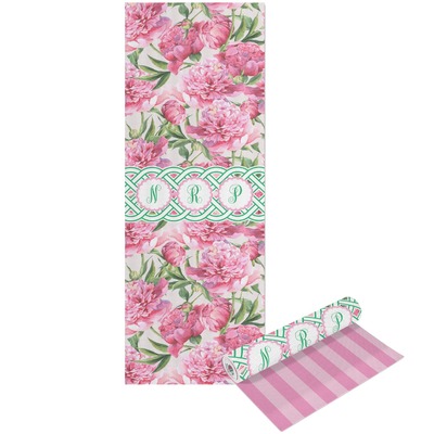 Watercolor Peonies Yoga Mat - Printable Front and Back (Personalized)